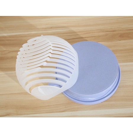 Bol Feliator pentru Salata, Flippy, Castron Multifunctional pentru Legume si Fructe, pentru Spalat si Taiat Legumele, cu Scurgere si Tocator, Ergonomic, Protectie pentru Maini, 21x18.5x11.5 cm, Mov