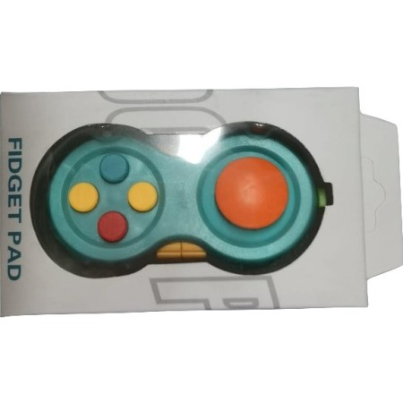 Jucarie interactiva antistres Fidget Pad, pentru copii, Multicolora Albastru, + 3 ani, Flippy