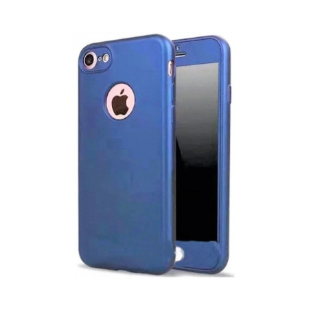 Husa Apple iPhone 5/5S/SE Full Silicone 360 Albastru