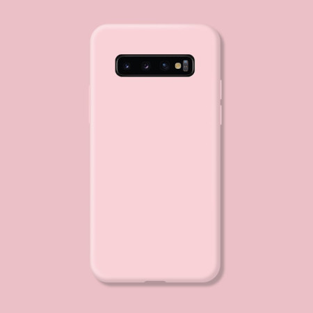 Husa protectie Flippy compatibila cu Samsung Galaxy S10 Liquid Silicone Case Roz