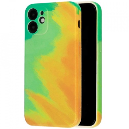 Husa protectie Flippy compatibila cu Apple iPhone XR Tpu Ombre, Verde/Portocaliu