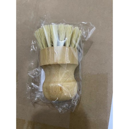 Beech sisal pot brush for washing dishes and pots - Color: Beech sisal pot brush 8x5cm