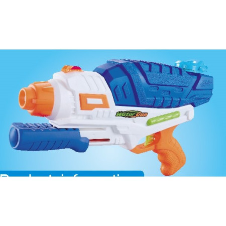 Pistol cu Apa pentru Copii, Rezervor, Pentru Piscina/Plaja, Flippy, 6ani+, Albastru/Multicolor, 1000ML, model 2