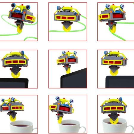 Jucarie circuit pentru copii, Flippy, Broscuta pe monociclu, Galben