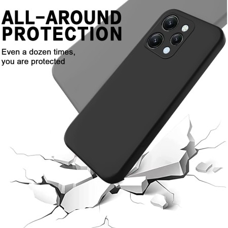 Husa de Protectie Matte TPU, Flippy, pentru Xiaomi Redmi 12, Protectie Camera, Antisoc, Antizgariere, Antialunecare, Acoperire Completa, Negru