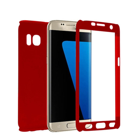 Husa Samsung Galaxy S7 Full Cover 360 Rosu + Folie de protectie