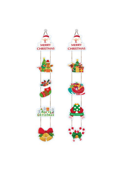 Set 2 Decoratiuni de Craciun, Flippy, de Agatat, pentru Usa, Sfoara Inclusa, 21 cm/28 cm, din Hartie 350g, Multicolor