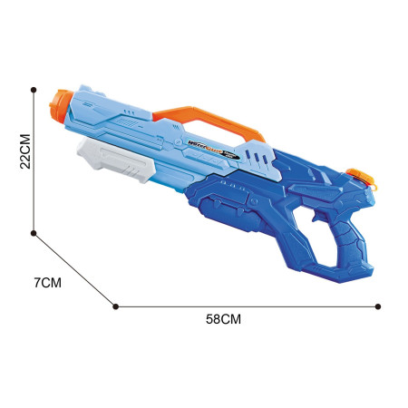 Pistol cu Apa pentru Copii, Rezervor, Pentru Piscina/Plaja, Flippy, 6ani+, Albastru, 1500ML