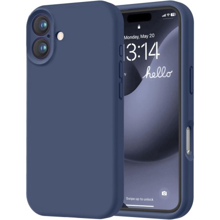 Husa de Protectie Matte TPU, Flippy, pentru Apple iPhone 16 Plus, Protectie Camera, Antisoc, Antizgariere, Antialunecare, Acoperire Completa, Albastru