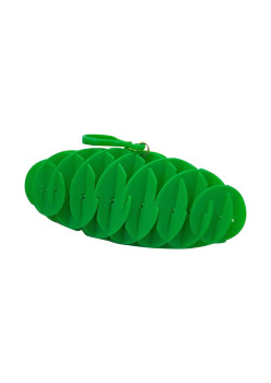 Jucarie Worm Fidget de Decompresie, Flippy, Anti Stres, Dimensiune Compacta 6 cm, Dimensiune Extinsa 15.5 cm, Verde