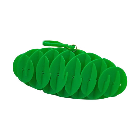 Jucarie Worm Fidget de Decompresie, Flippy, Anti Stres, Dimensiune Compacta 6 cm, Dimensiune Extinsa 15.5 cm, Verde