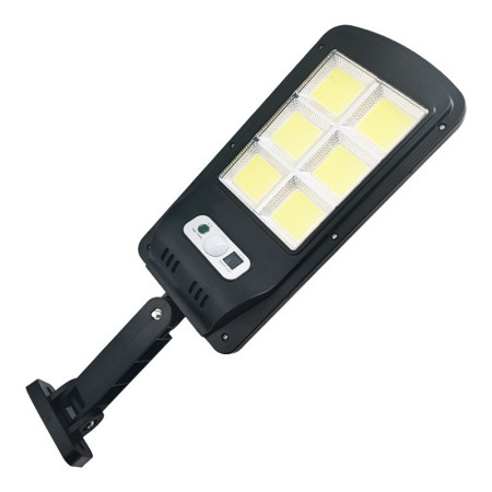 Lampa Solara De Exterior LED Flippy, 36 cm x 11.5 cm, 2880 Lumeni 120 COB LED 24 W - echivalent 192 W bec incadescent, IP65, Senzor de Miscare, Senzor de Lumina, 6 Grile, Alb Rece