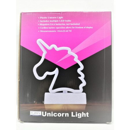 Decoratiune Luminoasa cu Baterii Unicorn 25 cm Alb Rece