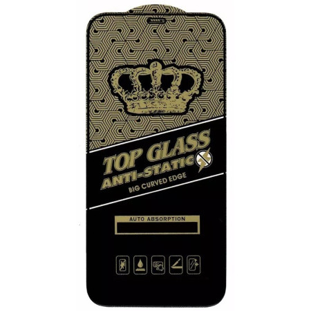 Folie Sticla securizata electrostatica Flippy pentru Samsung A12, Sticla ESD, Top Glass, Anti-static, Negru