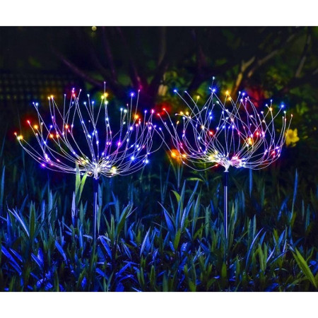 Lampa solara sub forma de artificii, 90 LED-uri, multicolor, Flippy