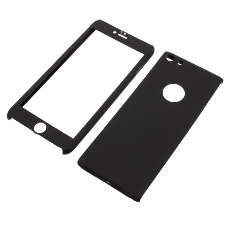 Husa Apple iPhone 6 Plus/6S Plus Full Cover 360 Negru + Folie de protectie