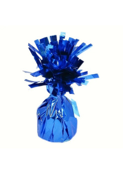 Greutate pentru Baloane cu Heliu, Flippy, din Folie cu Franjuri, 170g, 13 x 5 x 3 cm, Albastru