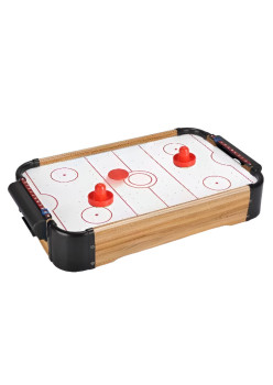 Masa Air Hockey Graffiti fara Picioare, Flippy, Lemn, 2 Pucuri, Tabela Scor, 2 Impingatoare, 57x31x9.5 cm, Maro