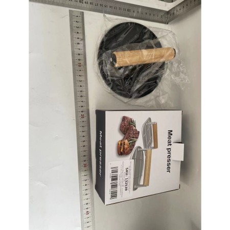 Presă de carne din aliaj de aluminiu, presă manuală pentru carne, Rotunda neagră