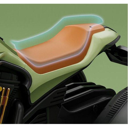 Motocicleta Electrica Flippy, cu Acumulator, Telecomanda, Bluetooth, Sistem Anti-Rasturnare, Sistem de Lumini si Sunet, 1-8 Ani, 93 x 48 x 63 cm, Verde