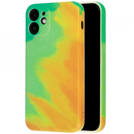 Husa protectie Flippy compatibila cu Apple iPhone 11 Pro Tpu Ombre, Verde/Portocaliu