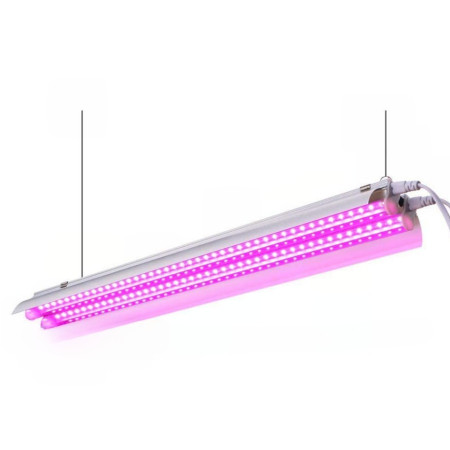 Lampa dubla pentru cresterea plantelor Flippy, 50 cm, T5, tehnologie LED, nu afecteaza plantele, potrivit pentru intregul ciclu de crestere, multicolor