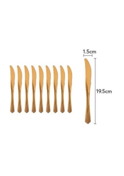 Set 10 cutite de unica folosinta 17 x 1.6 cm, bronz