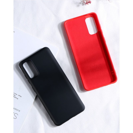 Husa protectie compatibila cu Samsung S20 Liquid Silicone Case Rosu