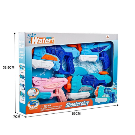 Set 4x Pistol cu Apa pentru Copii, Flippy, 6ani+, Multicolor, 2x 550 ML +  2x 300 ML