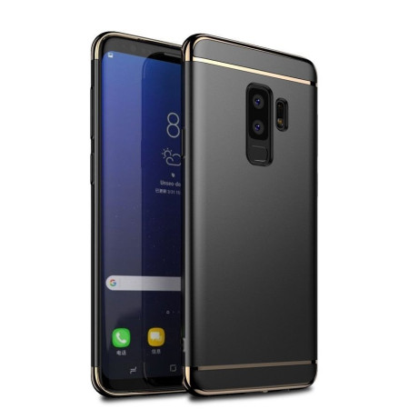 Husa Samsung Galaxy A8 2018 Luxury Plating 3 in 1 Negru