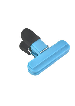 Cleste Multifunctional pentru Sigilarea Pungilor, Flippy, din Plastic, Mentine Alimentele Proaspete, 7x6.5 cm, Albastru