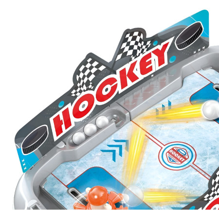 Joc de Masa Interactiv Ice Hockey pentru Copii, Flippy, 4 Mingi, Tabela Scor, 40.7x27x14.5 cm, Multicolor