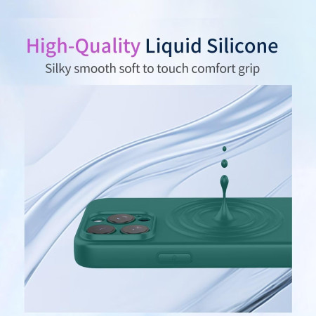 Husa de Protectie, Flippy, pentru Oppo Reno 11 F, Liquid Silicone, cu Microfibra pe Interior, Protectie Antisoc, Compatibil Incarcare Wireless, Verde