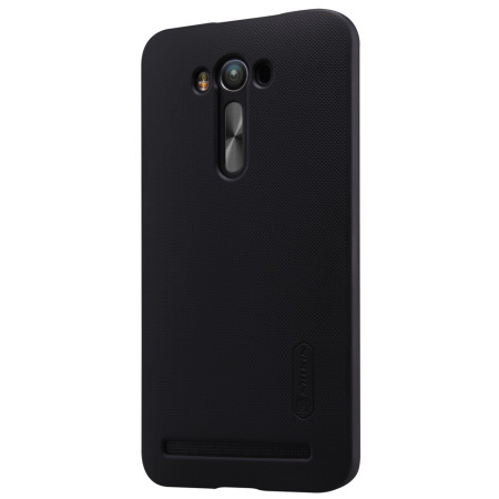 Husa Asus Zenfone 2 Laser Nillkin Frosted Shield Negru + Folie de protectie