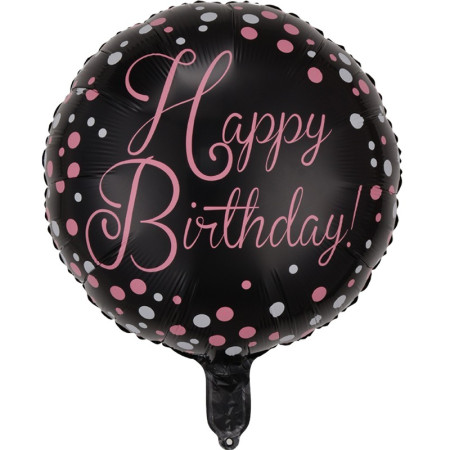 Balon din Folie Metalizata, Flippy, Figurine, Model 2, Happy Birthday, Tematica Aniversare, 45 cm, Ambalaj Individual, Pai Inclus, Umflare cu Aer sau Heliu, Multicolor