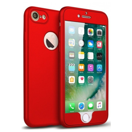 Husa Apple iPhone 5/5S/SE Full Silicone 360 Rosu