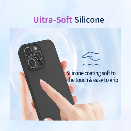 Husa de Protectie, Flippy, pentru Oppo Reno 11 F, Liquid Silicone, cu Microfibra pe Interior, Protectie Antisoc, Compatibil Incarcare Wireless, Negru