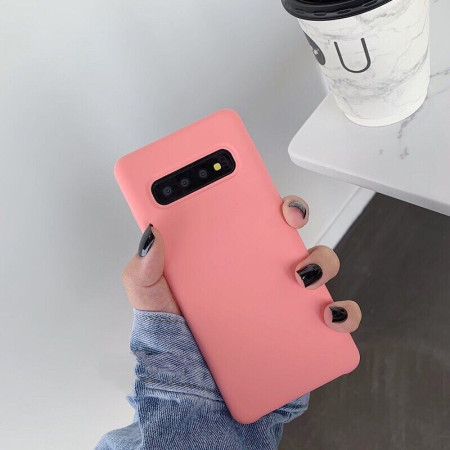 Husa protectie Flippy compatibila cu Samsung Galaxy S10 Liquid Silicone Case Fuchsia