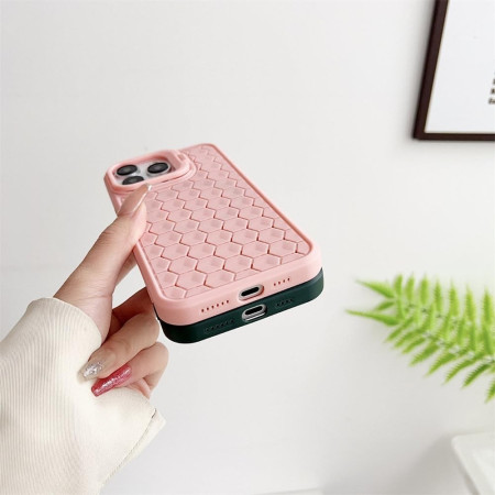 Husa de Protectie TPU, Flippy, pentru Apple iPhone 15, 3D Cube, cu Inel, Protectie Camera, Antisoc, Antizgariere, Antialunecare, Acoperire Completa, Roz