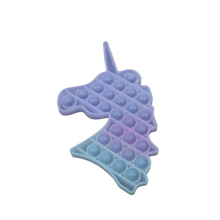 Jucarie antistres din silicon, Pop it Now and Flip It, Unicorn, Transparent