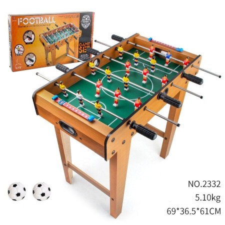 Masa de Fotbal cu Teren si 18 Jucatori Flippy, 6 Manere, cu Tablou pentru Scor, din Metal, Lemn si ABS, 69 x 36.5 x 61 cm, cu Picioruse, pentru copii/adulti