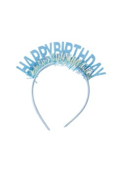 Coronita Decorativa pentru Petreceri, Flippy, Tema Aniversare, Model Happy Birthday, Marime Universala, Albastru