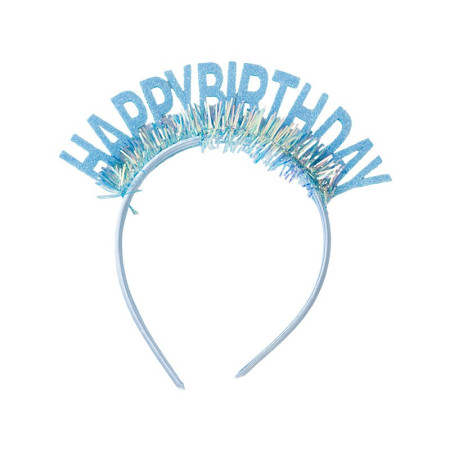 Coronita Decorativa pentru Petreceri, Flippy, Tema Aniversare, Model Happy Birthday, Marime Universala, Albastru