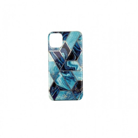 Husa protectie Flippy compatibila cu Samsung Galaxy A52 Soft IMD TPU Marble Geometric Albastru