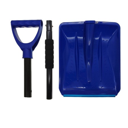 Winter household detachable outdoor snow removal shovel artifact long handle snow removal shovel - Specifications: blue snow shovel (PP + aluminum alloy)