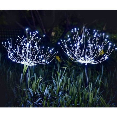 Lampa solara sub forma de artificii, 120 LED-uri, alb rece, Flippy