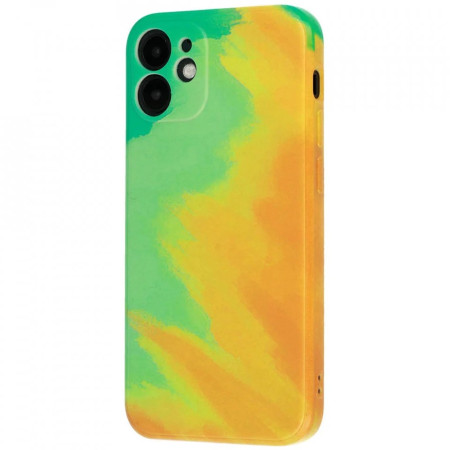 Husa protectie Flippy compatibila cu Apple iPhone 11 Pro Tpu Ombre, Verde/Portocaliu