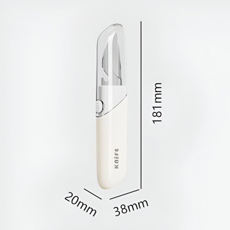 Cutit de Fructe Multifunctional, Flippy, Razatoare, Curatator Fructe-Legume, Deschizator de Sticle, 18.1x3.8x2cm, Alb