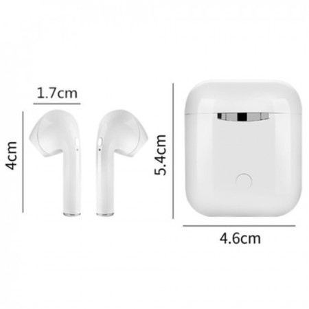 Casti Wireless Bluetooth MKJ-I9 Earbuds Flippy, Alb