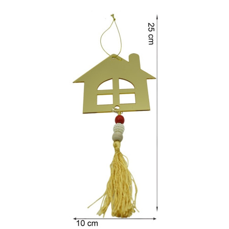 Ornament brad, Flippy, Casa, Auriu, Lucios, 10*25CM, Acril, Interior/ Exterior